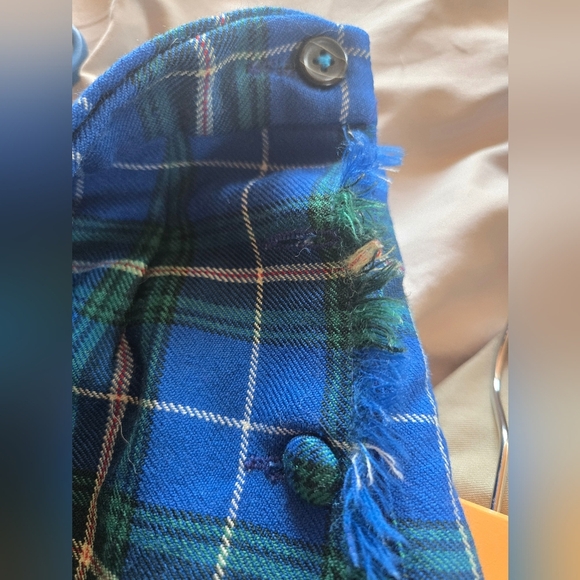 Nova Scotia Bonda | Blue Plaid Women's Skirt, Waist 13 1/2" - Picture 8 of 10